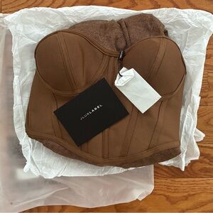 JLUXLABEL Chocolate Strapless Dress